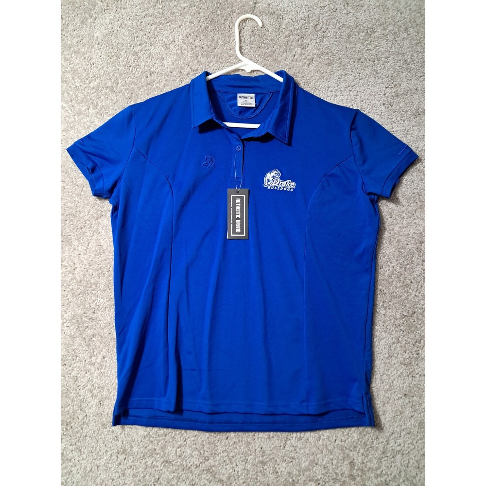 NEW Drake Bulldogs Polo Shirt Women's Extra Large Blue Ladies